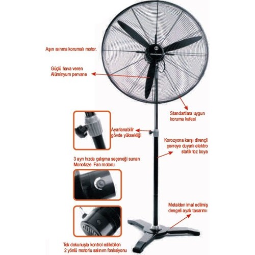 SV 50 50 CM AYAKLI VANTİLATÖR 10,500 M3